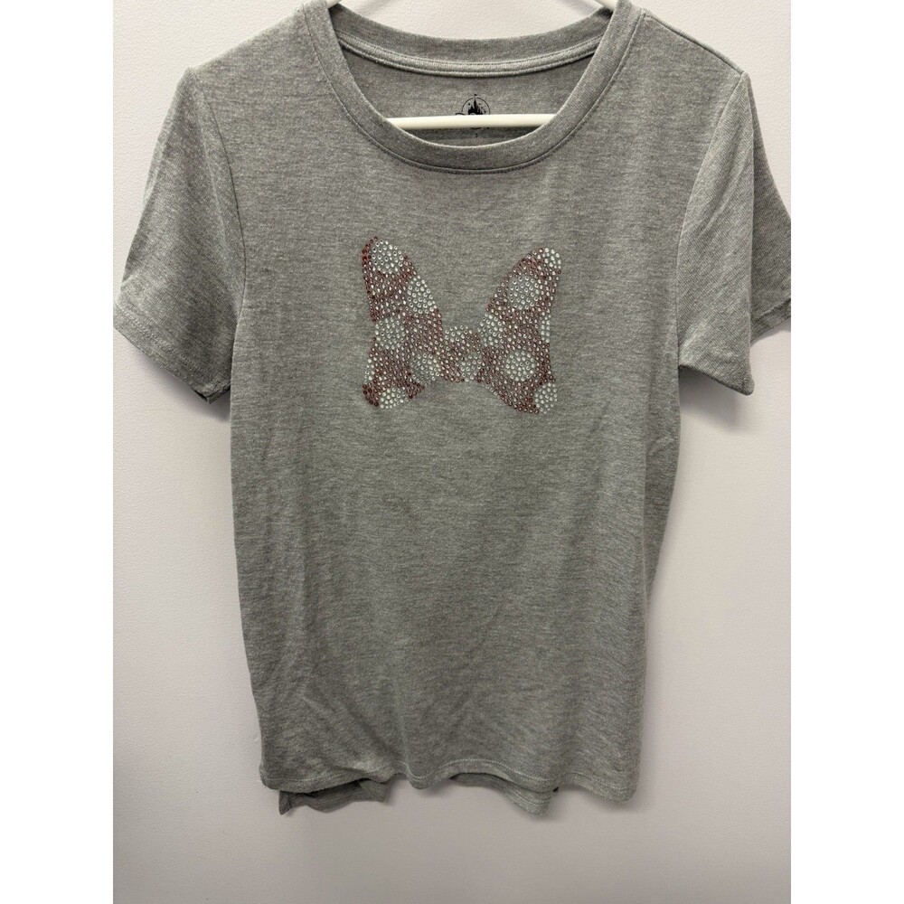 Disney Women Minnie Mouse Gem Bow Short Sleeve Short Size Small